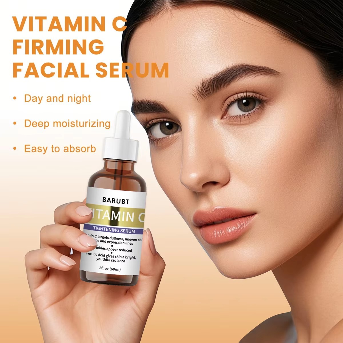Vitamin C Face Serum Ascorbic Acid Hyaluronic Acid Daily Skin Care