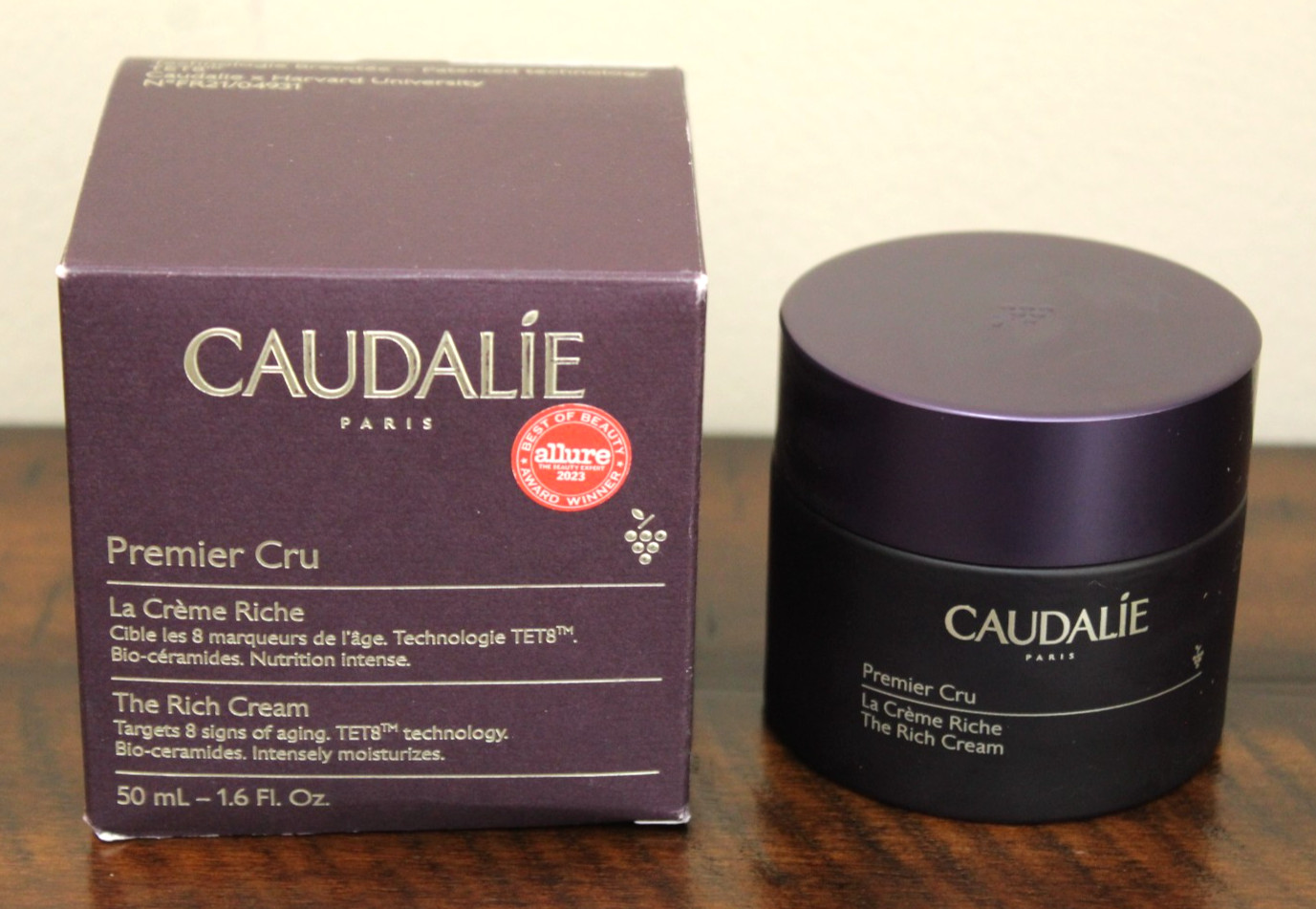 New Caudalie PREMIER CRU Rich Cream Full Size 1.6 Fl Oz 50 ml OPENED