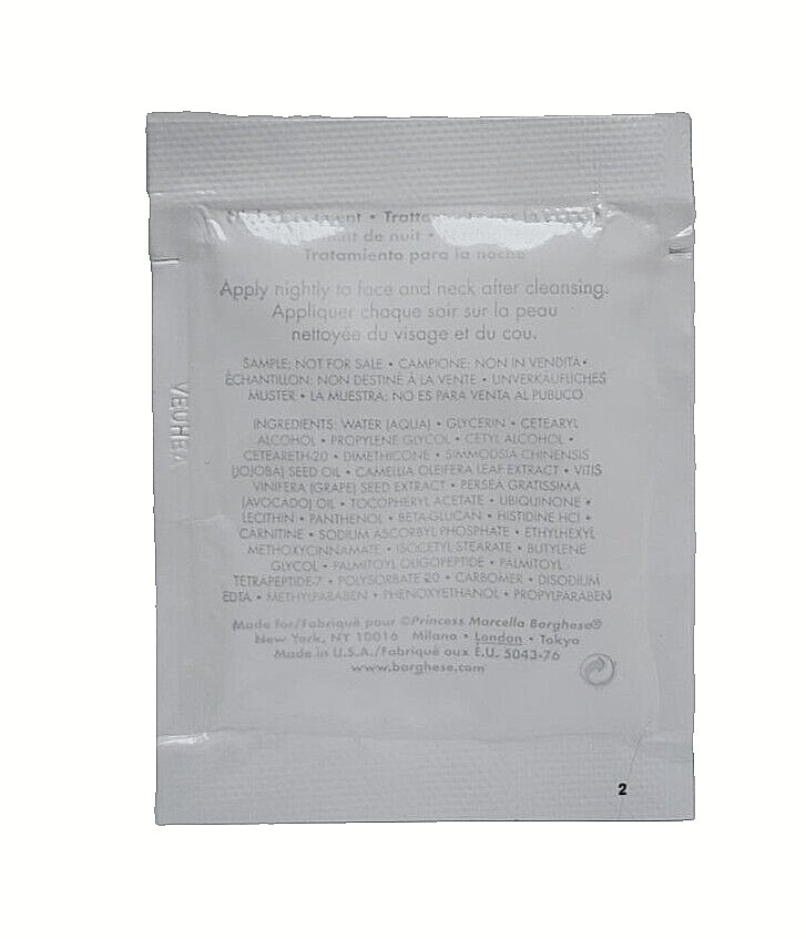 BORGHESE CREMA STRAORDINARIA NOTTE 0.14 oz NIGHT TREATMENT PACK 25 PCS