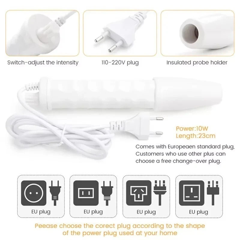 High Frequency Facial Skin Care Wand Machine Anti-aging Acne Hair Treatment Set