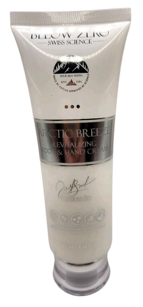 Below Zero Swiss Science Artic Fresh Revitalize Foot & Hand Cream 125ml 4.25 Oz