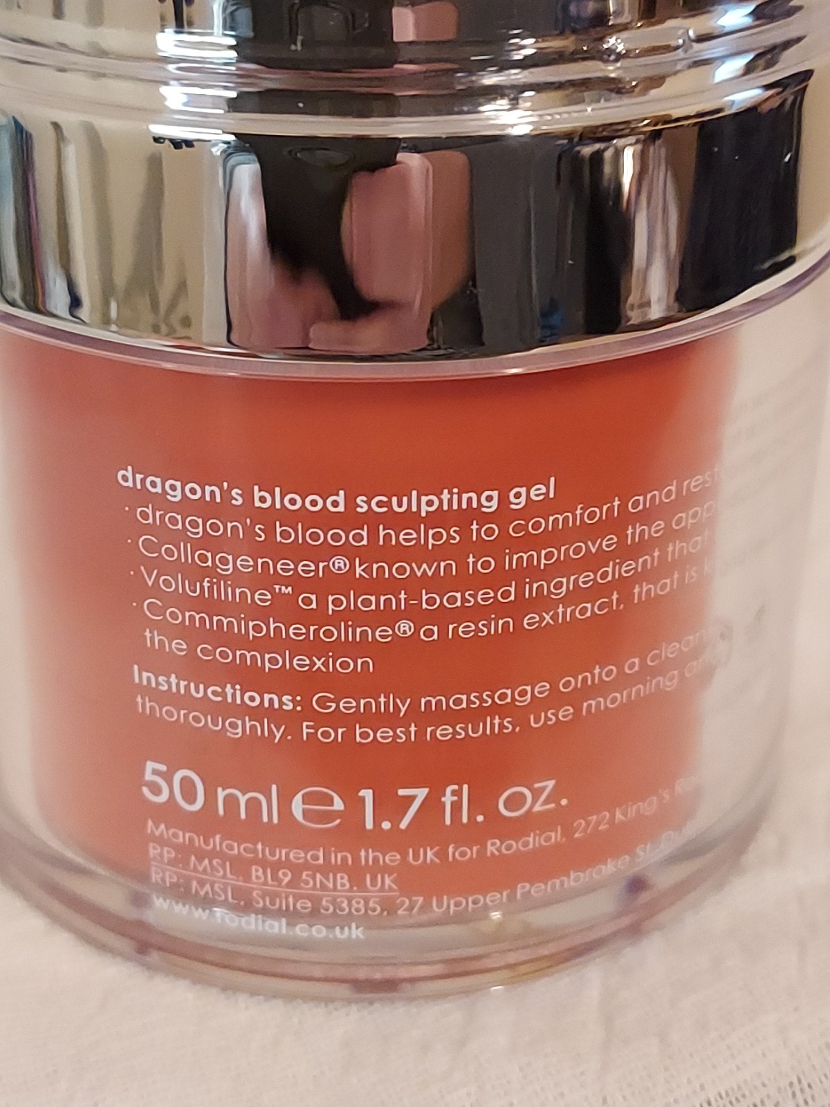 Rodial Dragons Blood Sculpting Gel Hydrate + Tone 1.7 fl oz Full Size Brand New