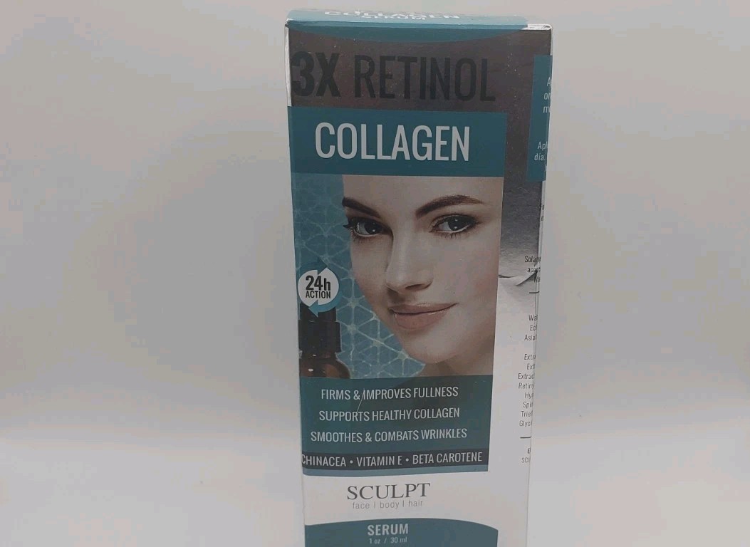 SCULPT 3X Retinol COLLAGEN Serum For Face 24H ACTION (30mL/1oz)