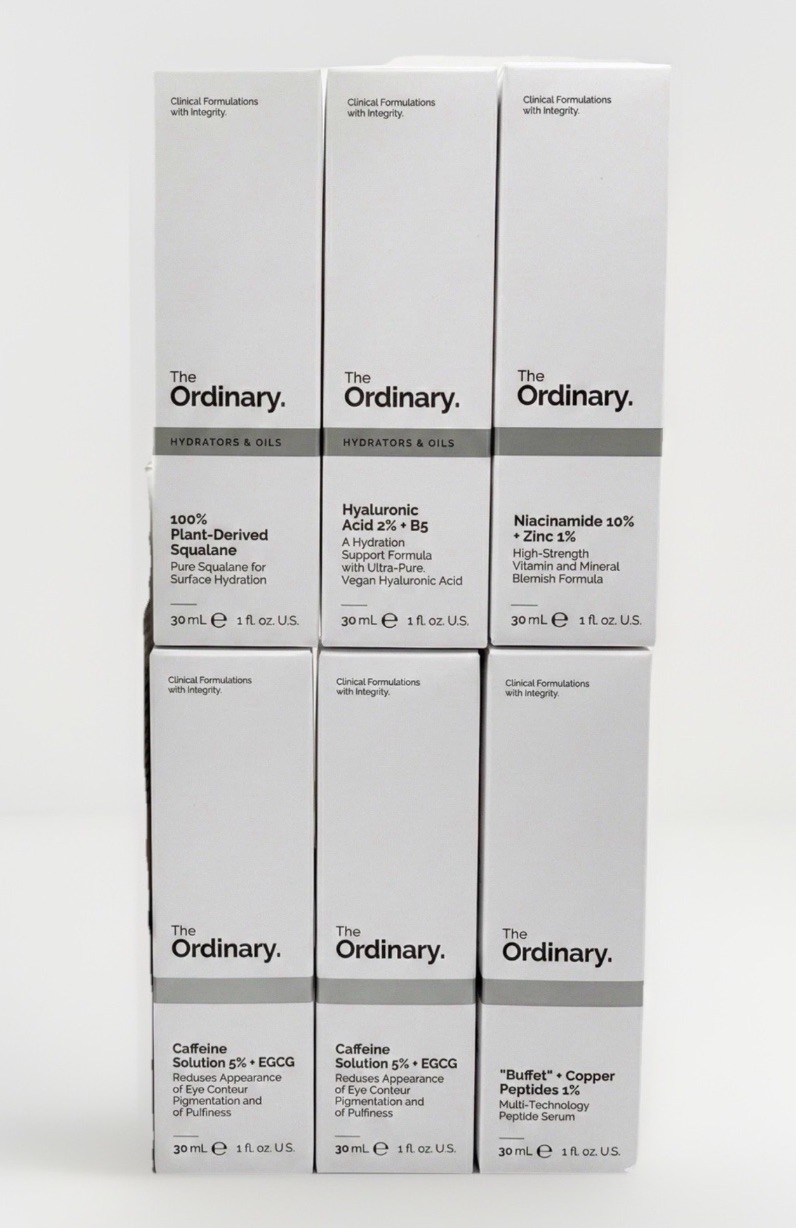 NEW – 6 PCS x THE ORDINARY SKINCARE FACE SERUM SET OF 6 DAY & NIGHT TREATMENT