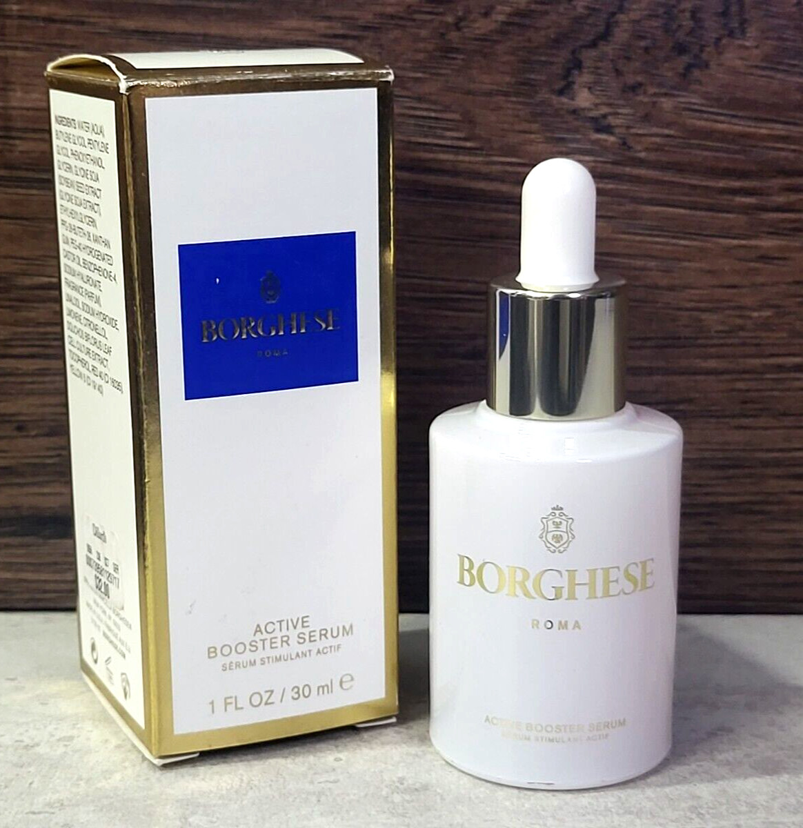 Borghese Active Booster Serum ~ full size 1 oz, 30 ml NIB hydrating wrinkles (m5