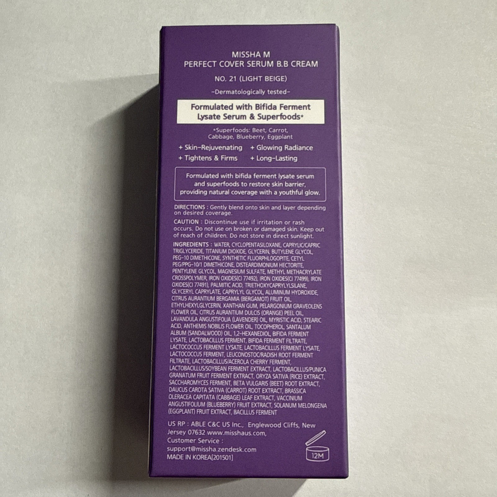 Perfect Cover Serum B.B Cream, No. 21 Light Beige, 1.18 fl oz (35 ml)