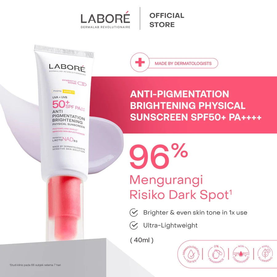 LABORÉ Dermalab Revolutionaire Brightening Physical Sunscreen Anti Pigmentation