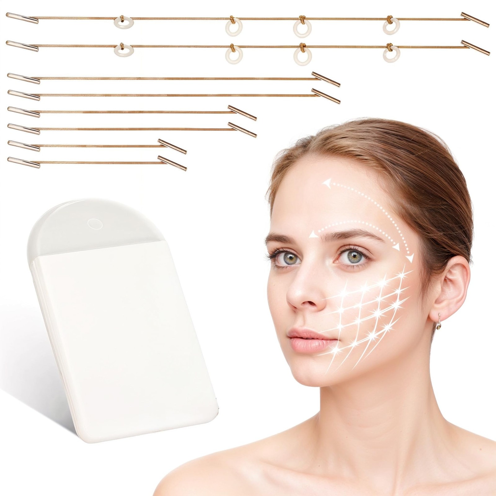 60pcs Face Lift Tape Invisible Instant Lifting with 8 Strings for Wrinkles USNEW