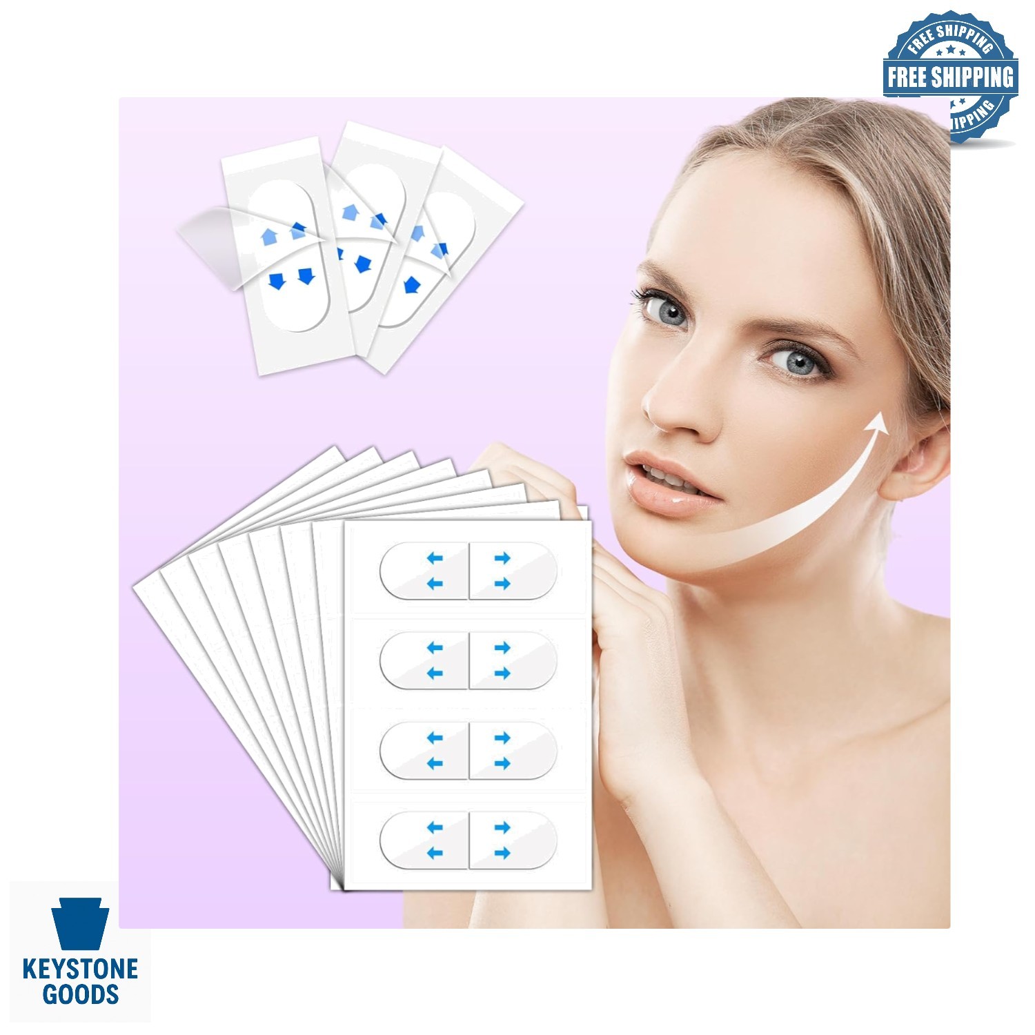 120PCS Invisible Face Lift Tape for Instant Skin Tightening & Contouring