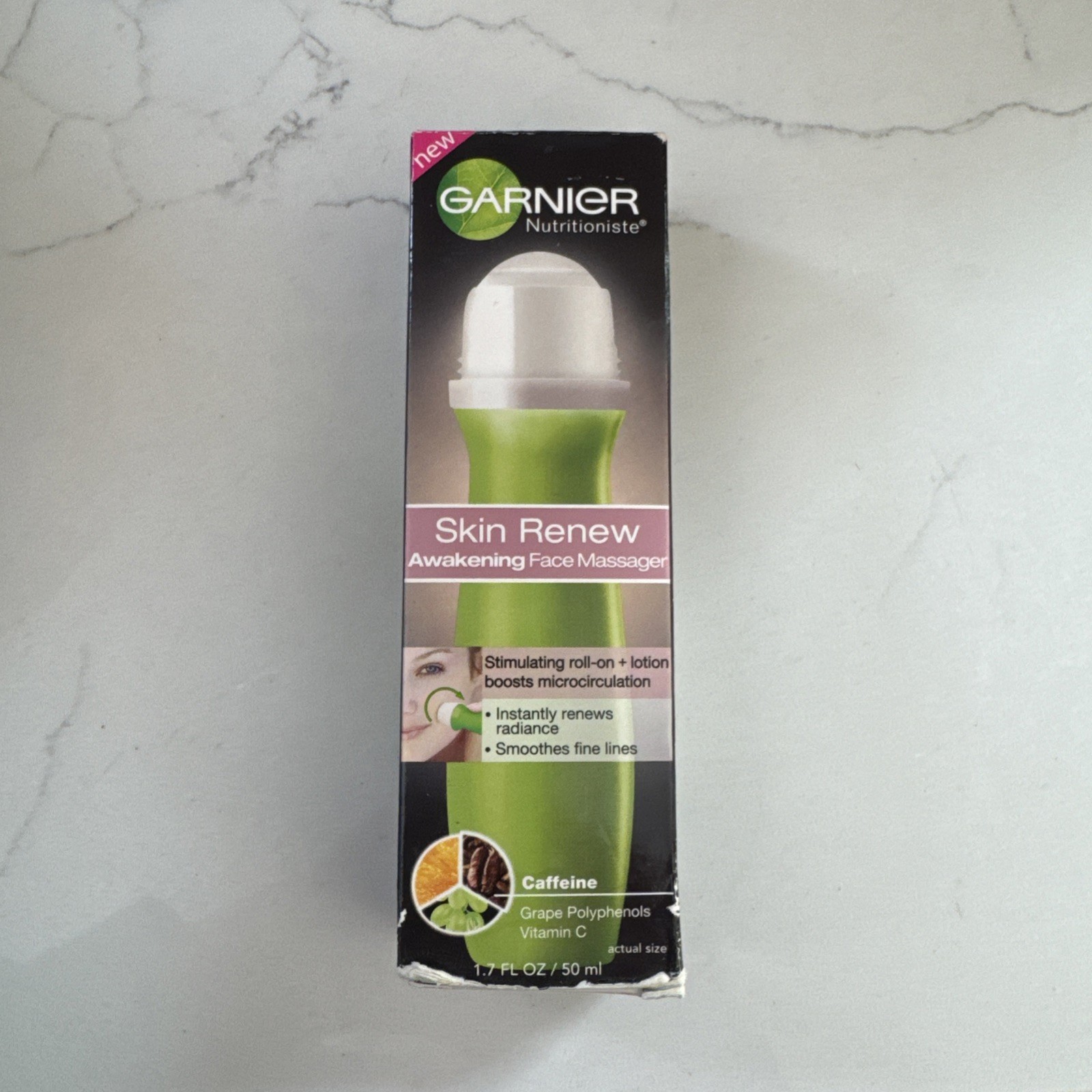 GARNIER Nutritioniste Skin Renew Awakening Face Massager 1.7 fl oz New in Box