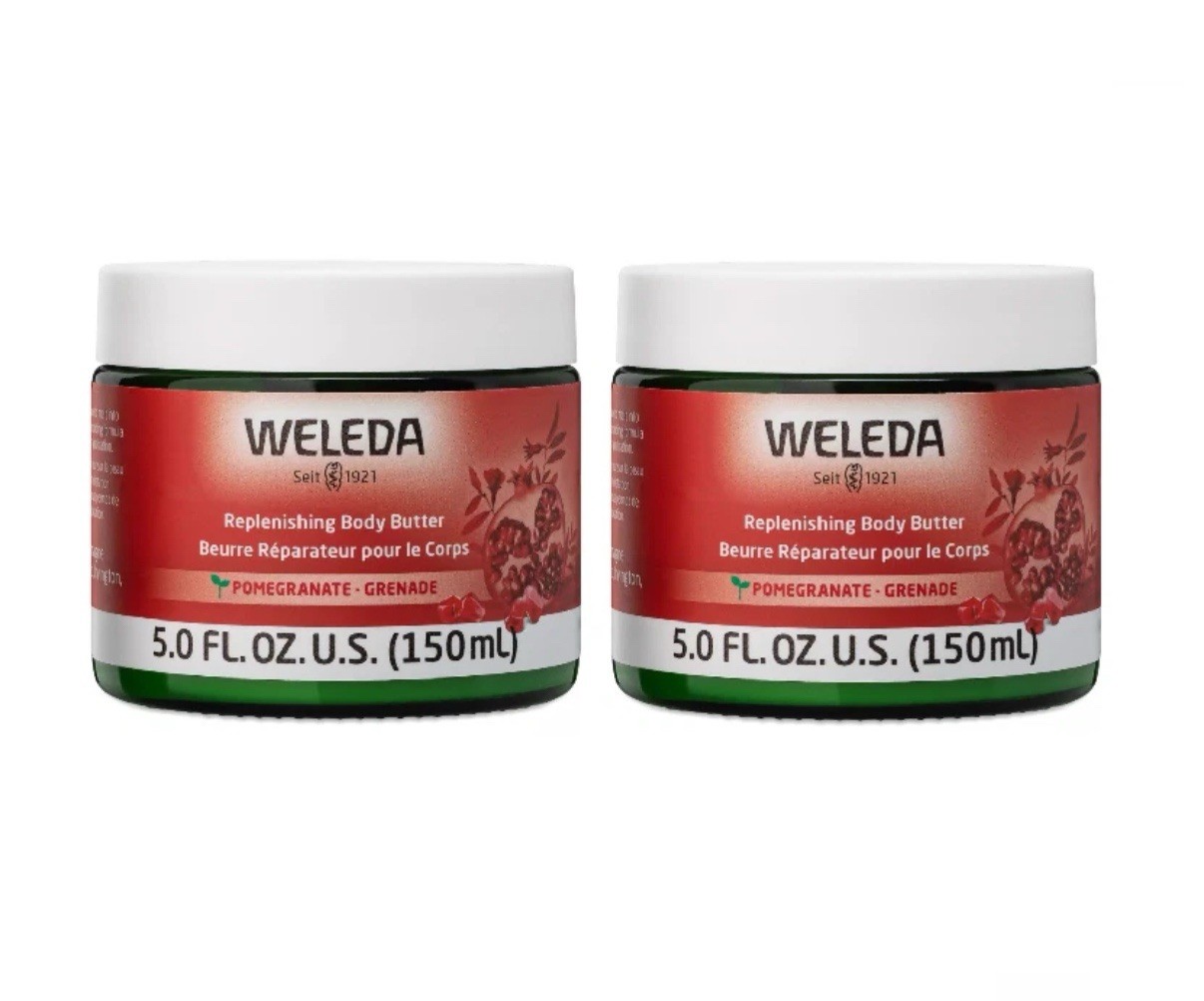 2x Weleda Replenishing Body Butter Pomegranate, 5 Oz New In Box 6/26