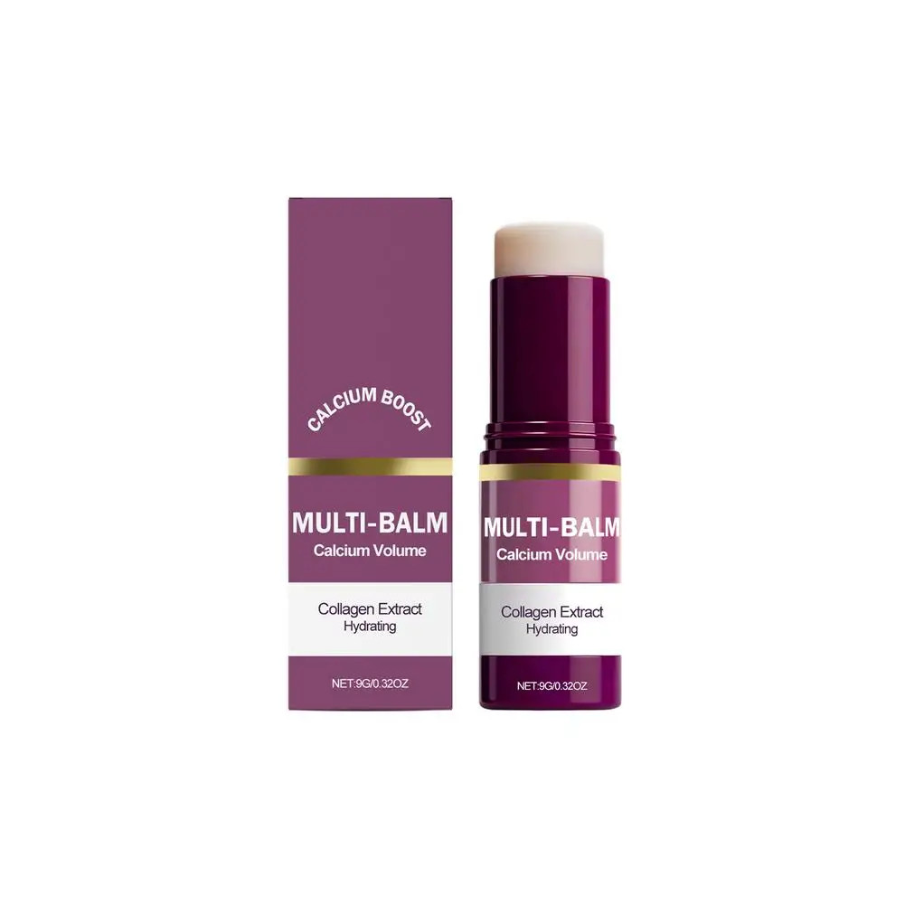 Calcium Collagen Moisturizing Balm Stick Face Eye Neck Hydrating Cream 9g