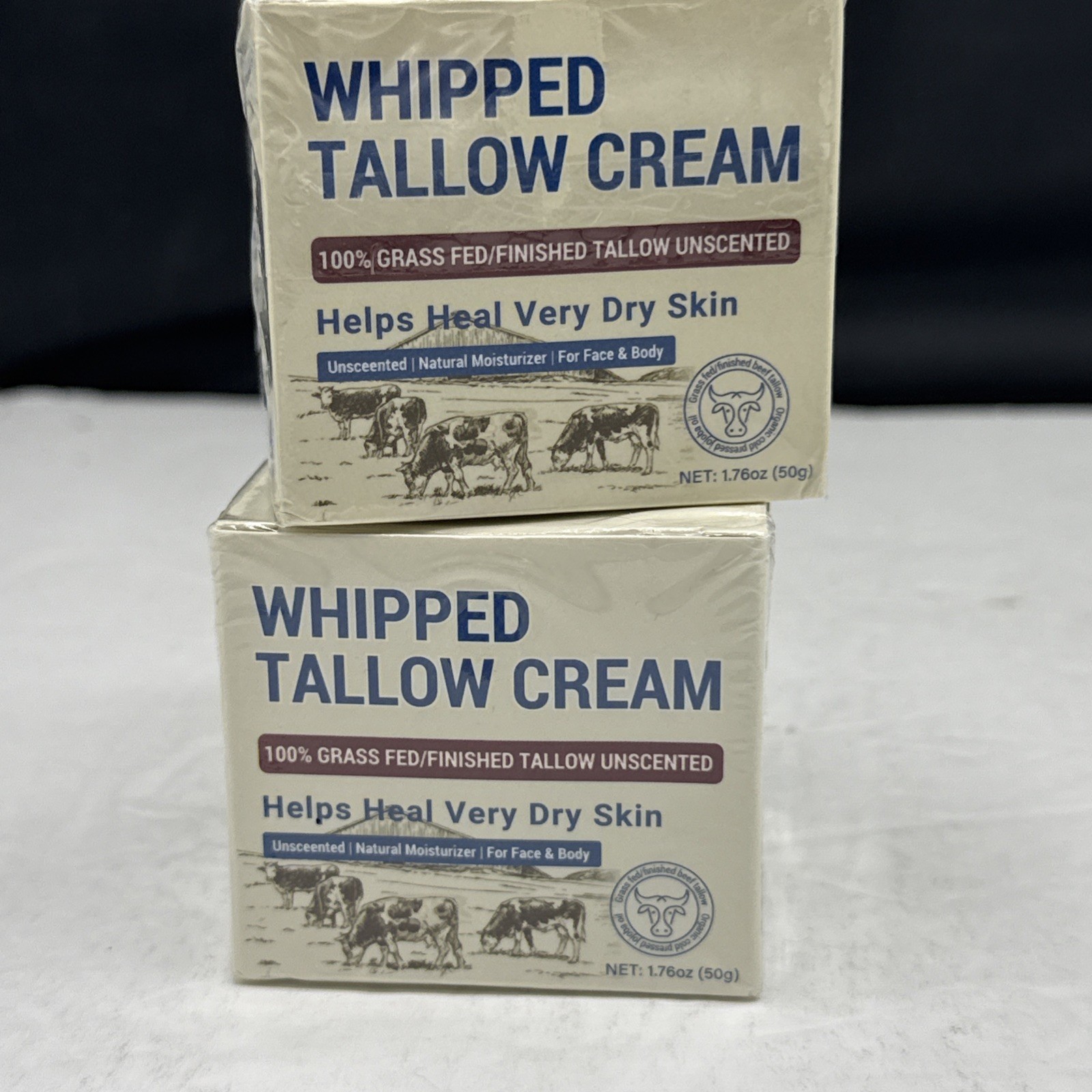 2 Beef Tallow for Skin, Beef Tallow Face Moisturiser, 100% Grass Fed Beef T (V)