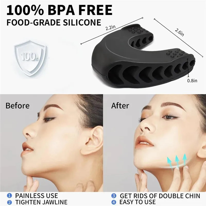 U Shape Jaw Exerciser New Facial Mouth Jawline Face Fitness Muscle Chew Ball Bit