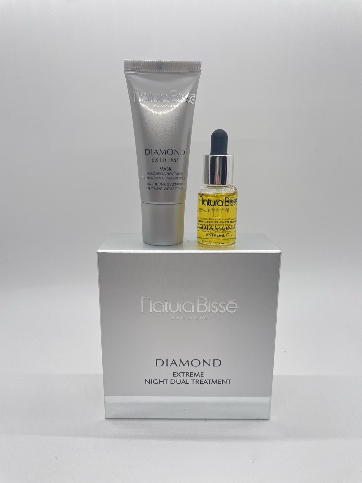 Natura Bisse Diamond Extreme Night Dual Treatment Oil 7ml & Mask 15ml NEW
