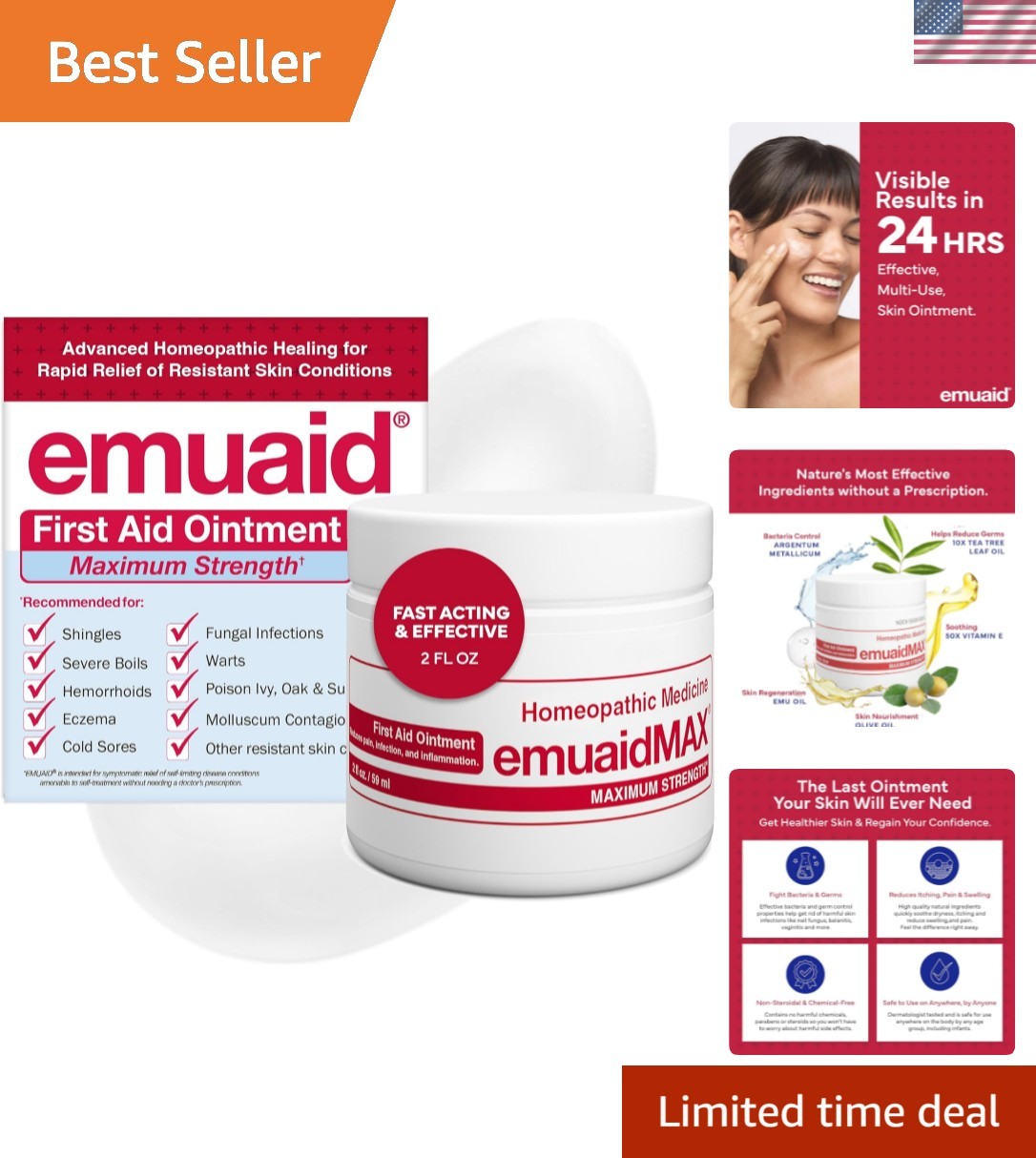 Multi-Condition Skin Ointment: Soothing Relief for Eczema, Cold Sores 2oz