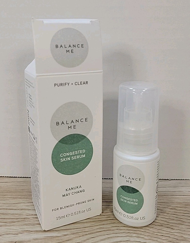 BALANCE ME Congested Skin Serum Kanuka May Chang For Blemish Prone Skin 15ml New