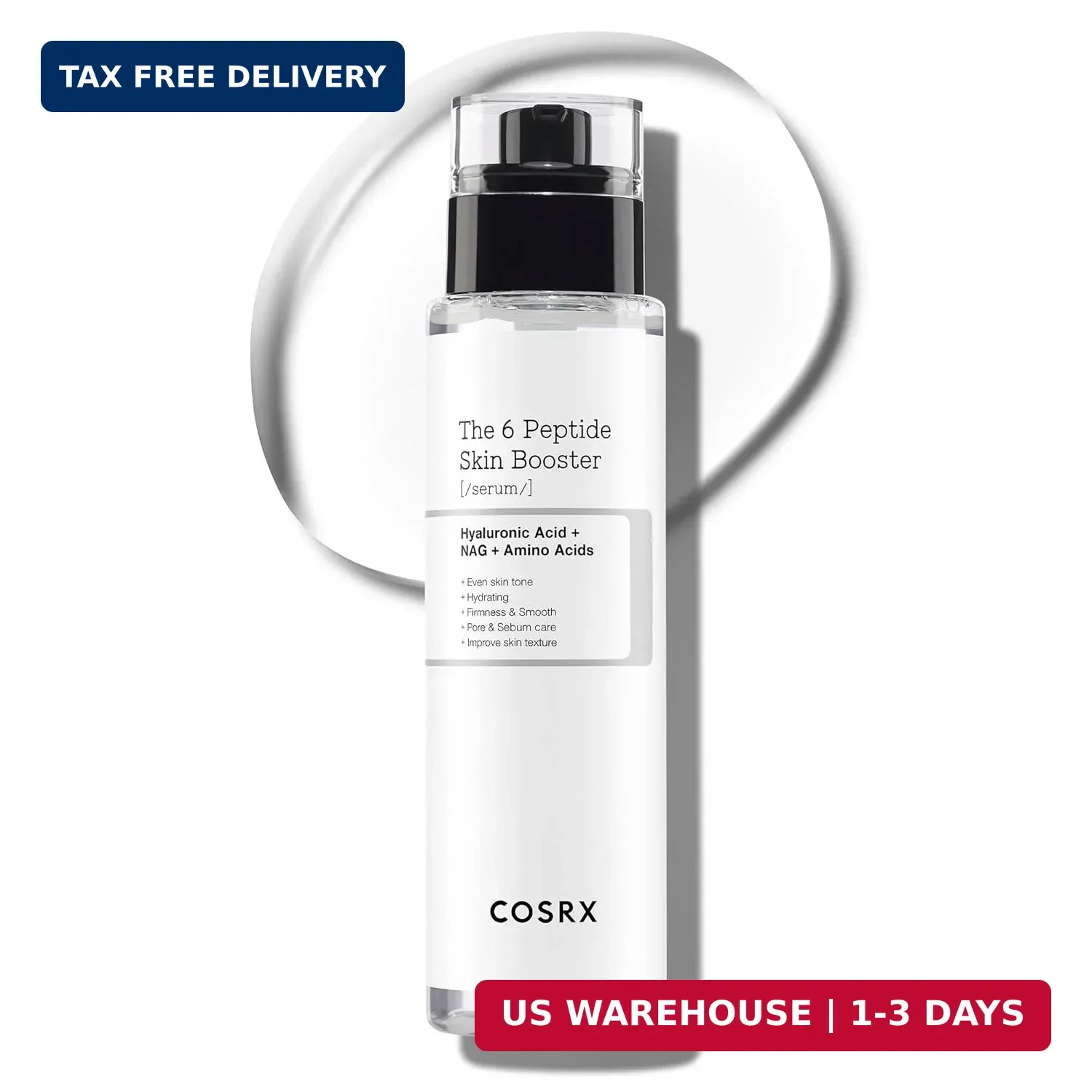 COSRX 6X Peptide Collagen Skin Booster Toner Serum for Dull & Uneven Skin, Preps
