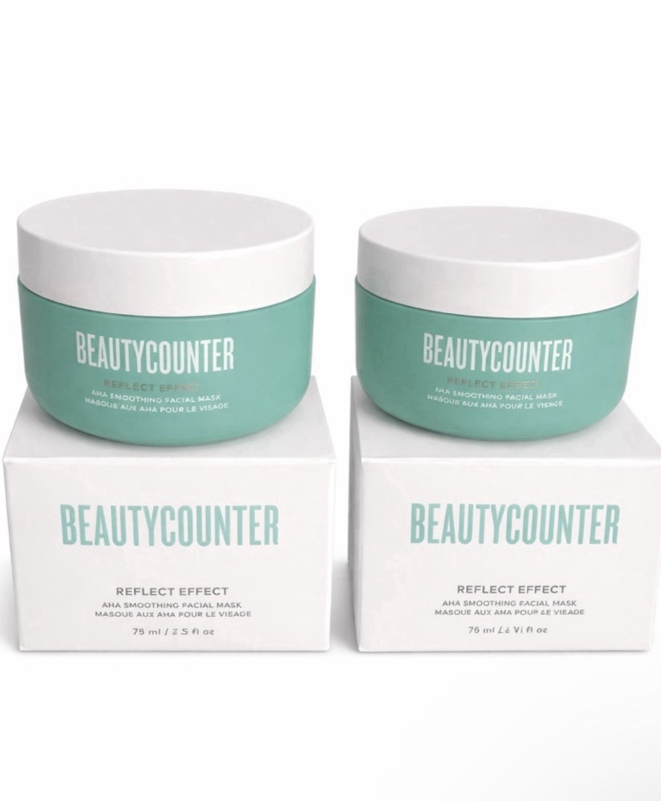 2x Beautycounter Reflect Effect AHA Smoothing Facial Mask – LARGE 2.5 oz/75ml