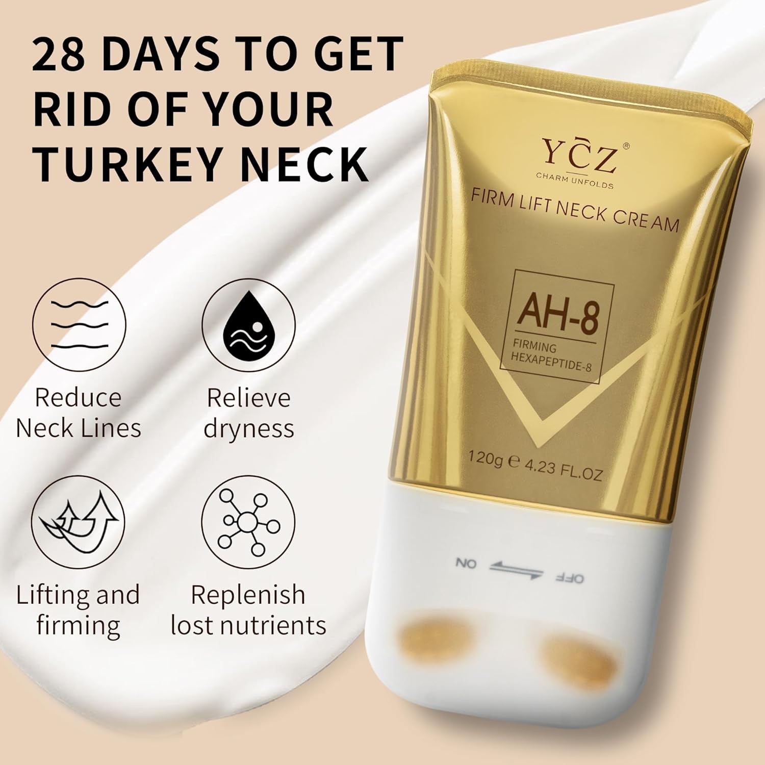 Ycz AH-8 Neck Creams for Tightening and Firming Reduce Wrinkles,4.23 Fl Oz