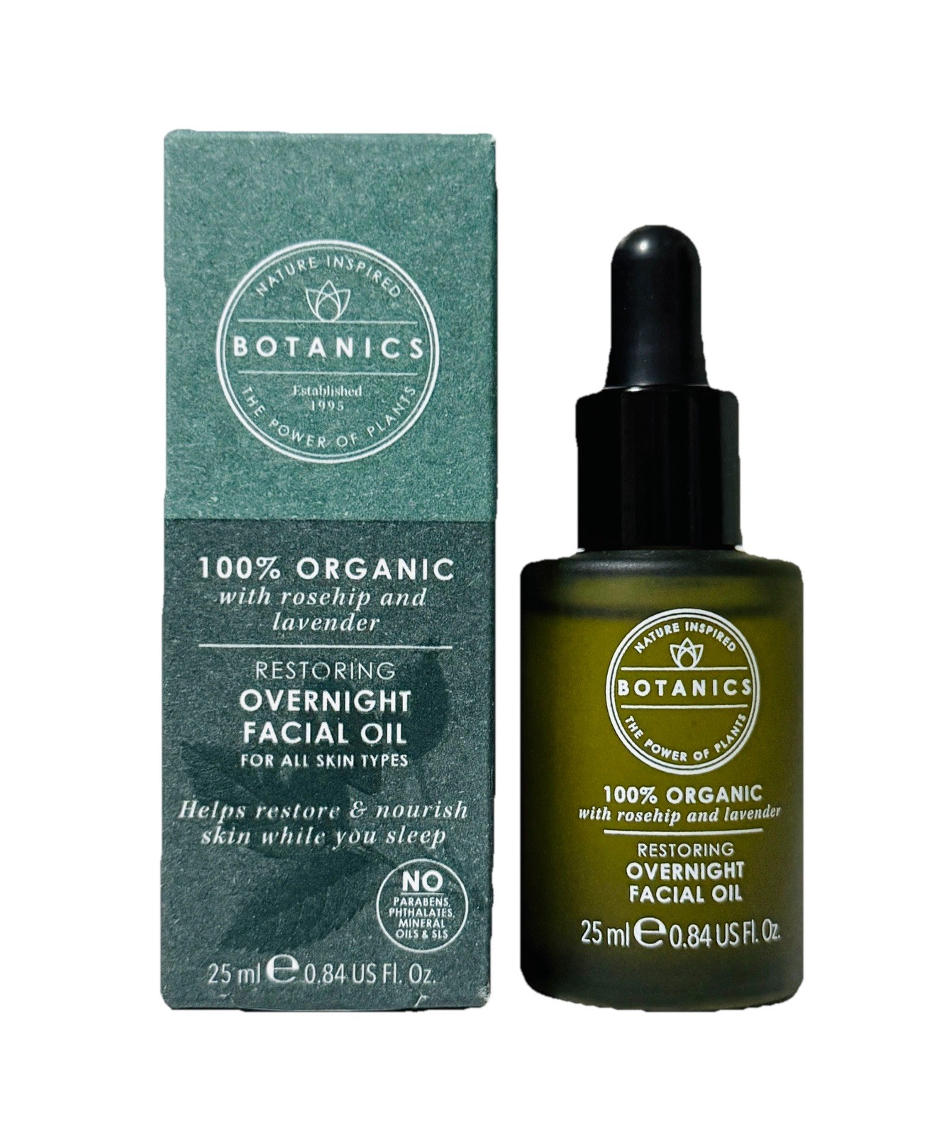 BOTANICS 100% ORGANIC W ROSEHIP & LAVENDER RESTORING OVERNIGHT FACIAL – New