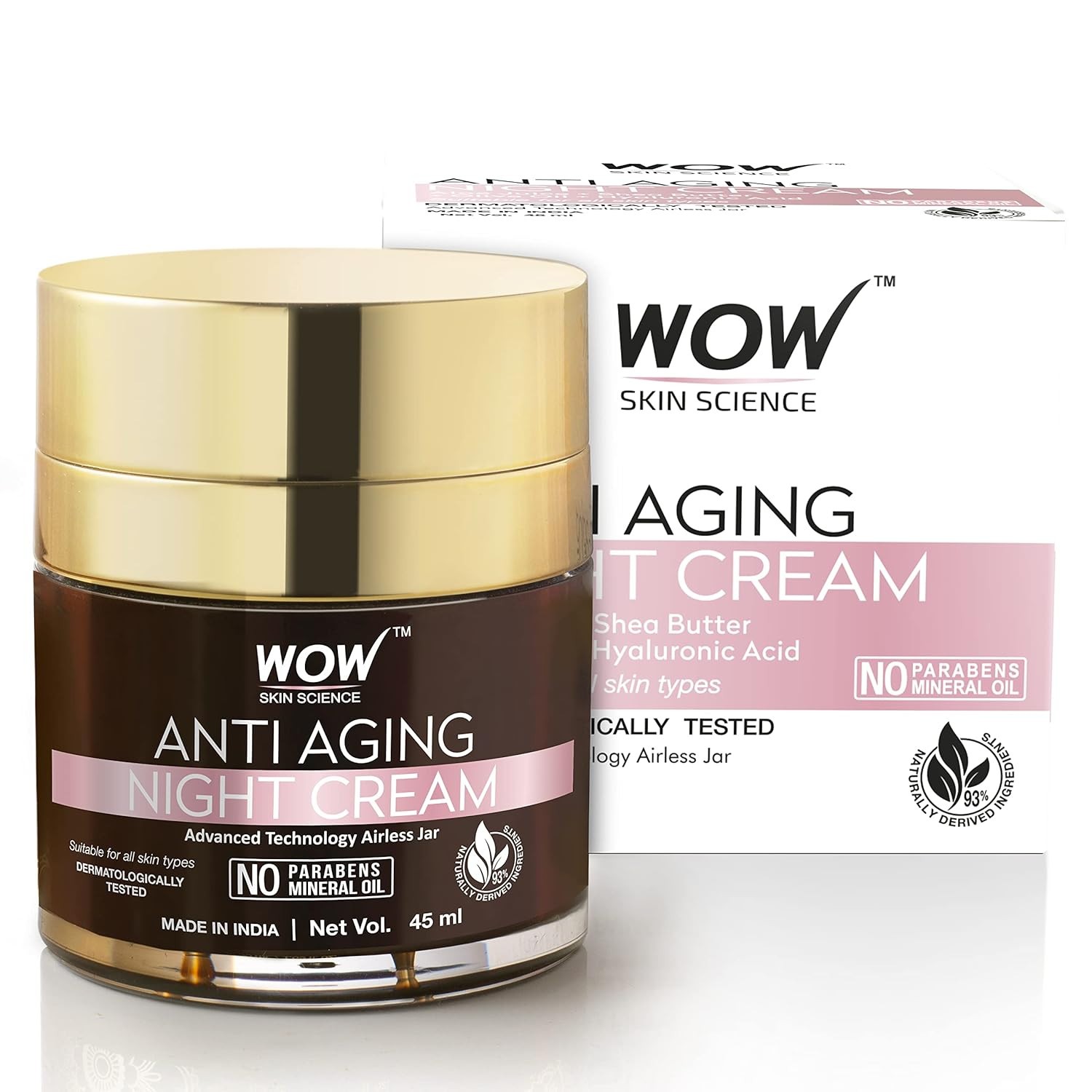 WOW Skin Science Cream Anti Aging No Parabens & Mineral Oil Night Cream 50 GR FS