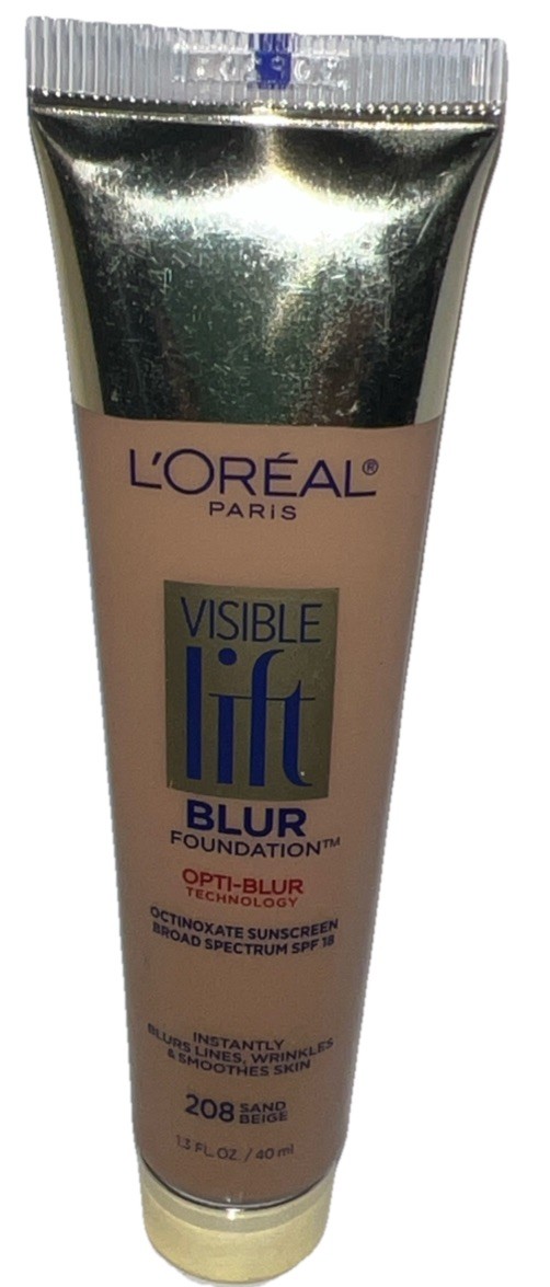 1- L’Oréal Visible Lift BLUR FOUNDATION SPF 18 Sunscreen #208 SAND BEIGE Sealed