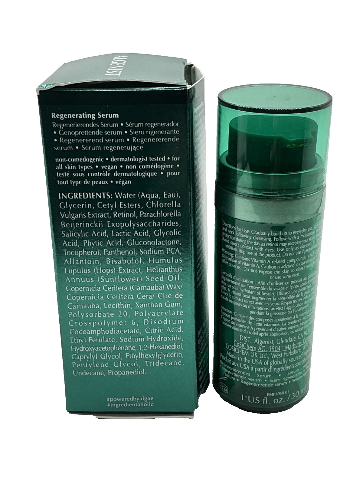 Algenist Green Microalgae Retinol + Regenerating Serum 1 fl oz/30ml New in Box!