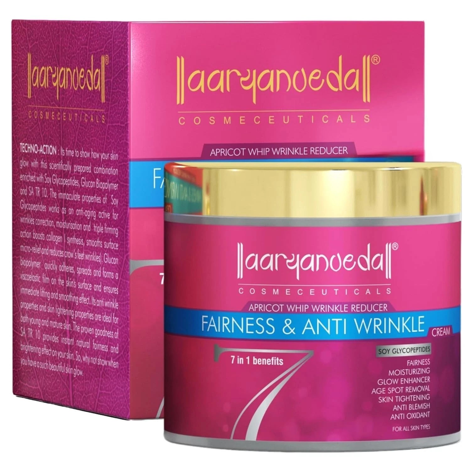 Aryanveda Fairness & Anti-Wrinkle Face Cream 90gm Summer Daily Use Unisex