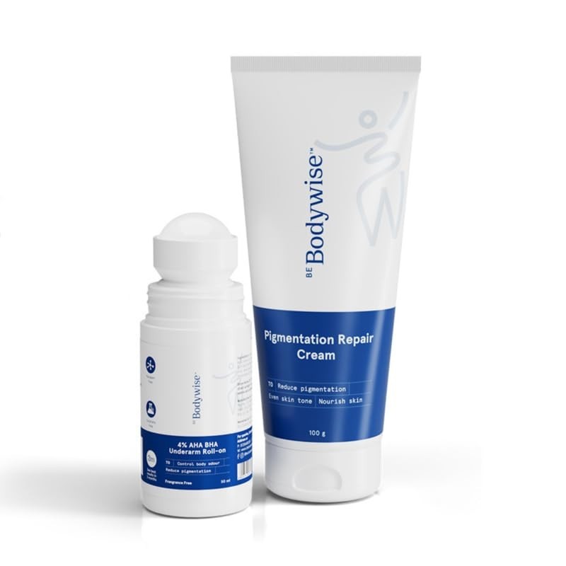 Be Bodywise Advanced Pigmentation Kit Underarm Roll-On (50ml) & Cream (100g)
