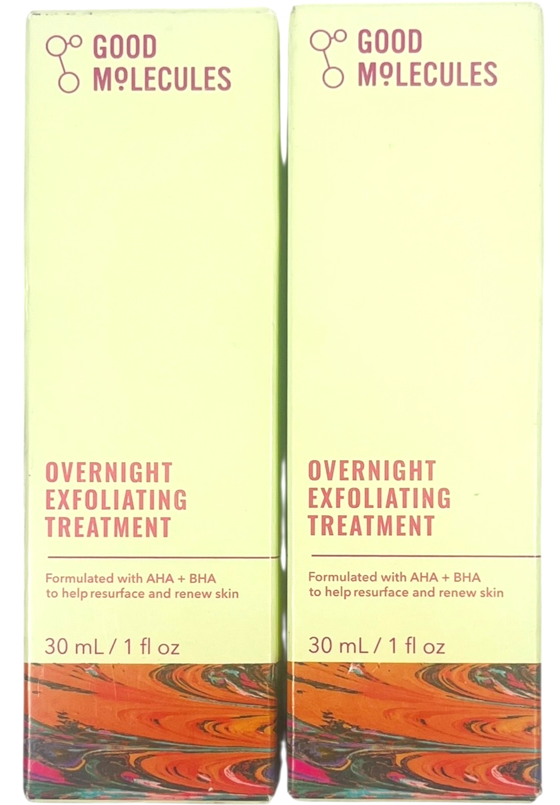 Good Molecules Overnight Exfoliating Treatment Facial Exfoliant – LOT of 2