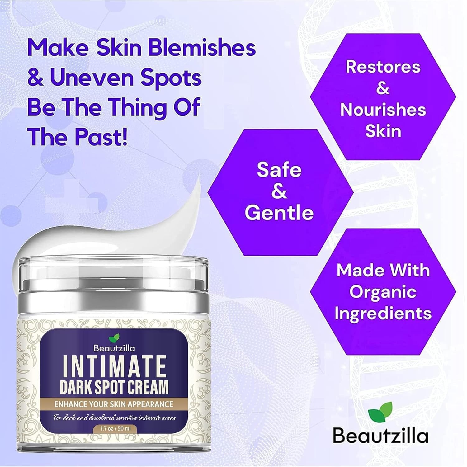 Moisturizing Cream for Dark Spots – Quick Results for Sensitive Areas, 1.7 Fl Oz