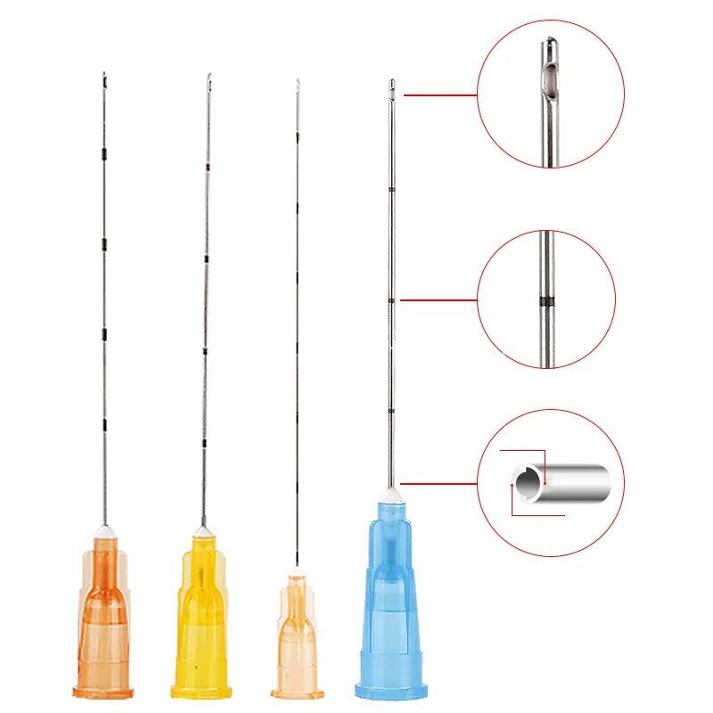 5/10/20/50pcs Micro Cannula with Puncture, Blunt Tip for Fillers, FDA Listed