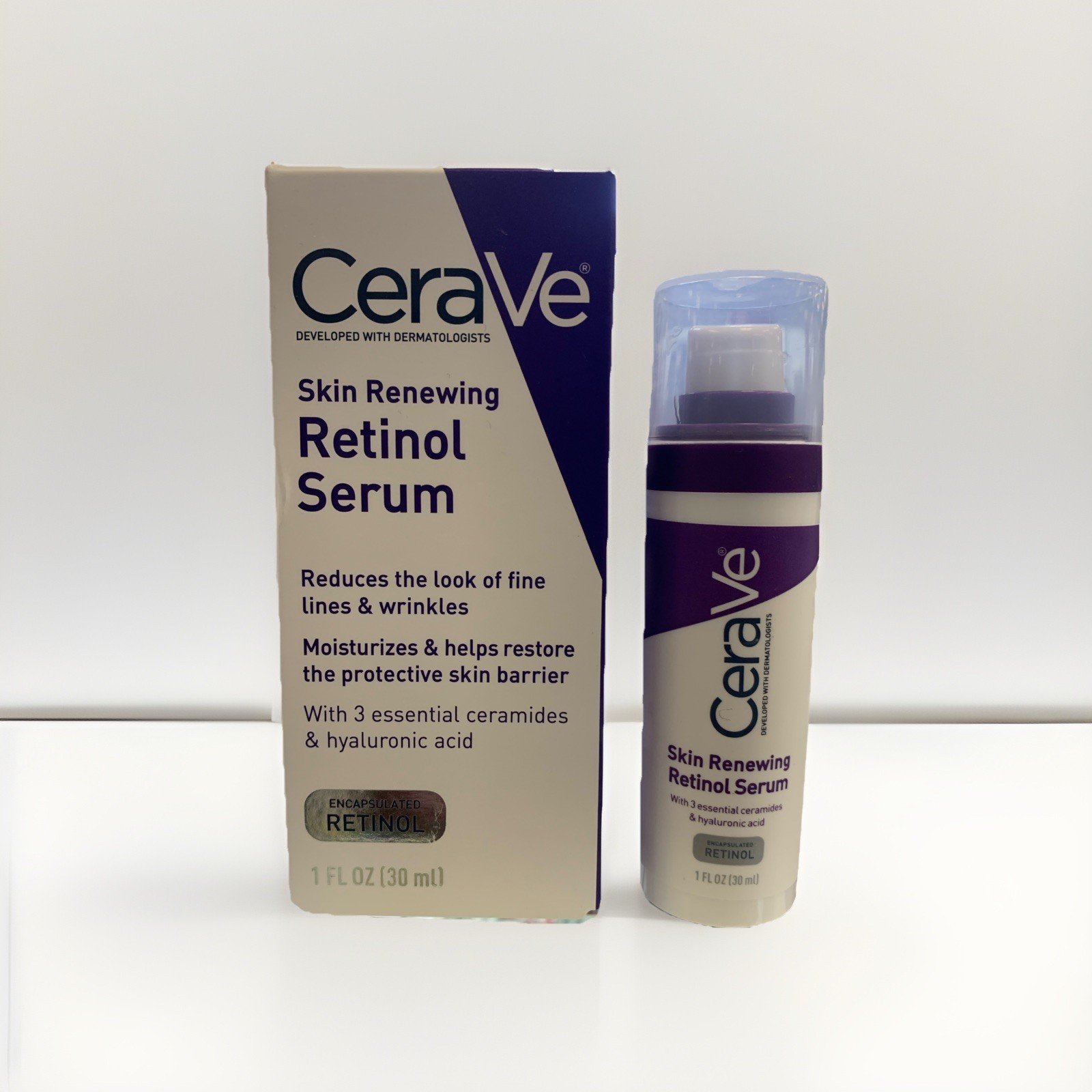 NEW Cerave Skin Renewing Retinol Serum Encapsulated Retinol 1 FL Oz (30 ml)