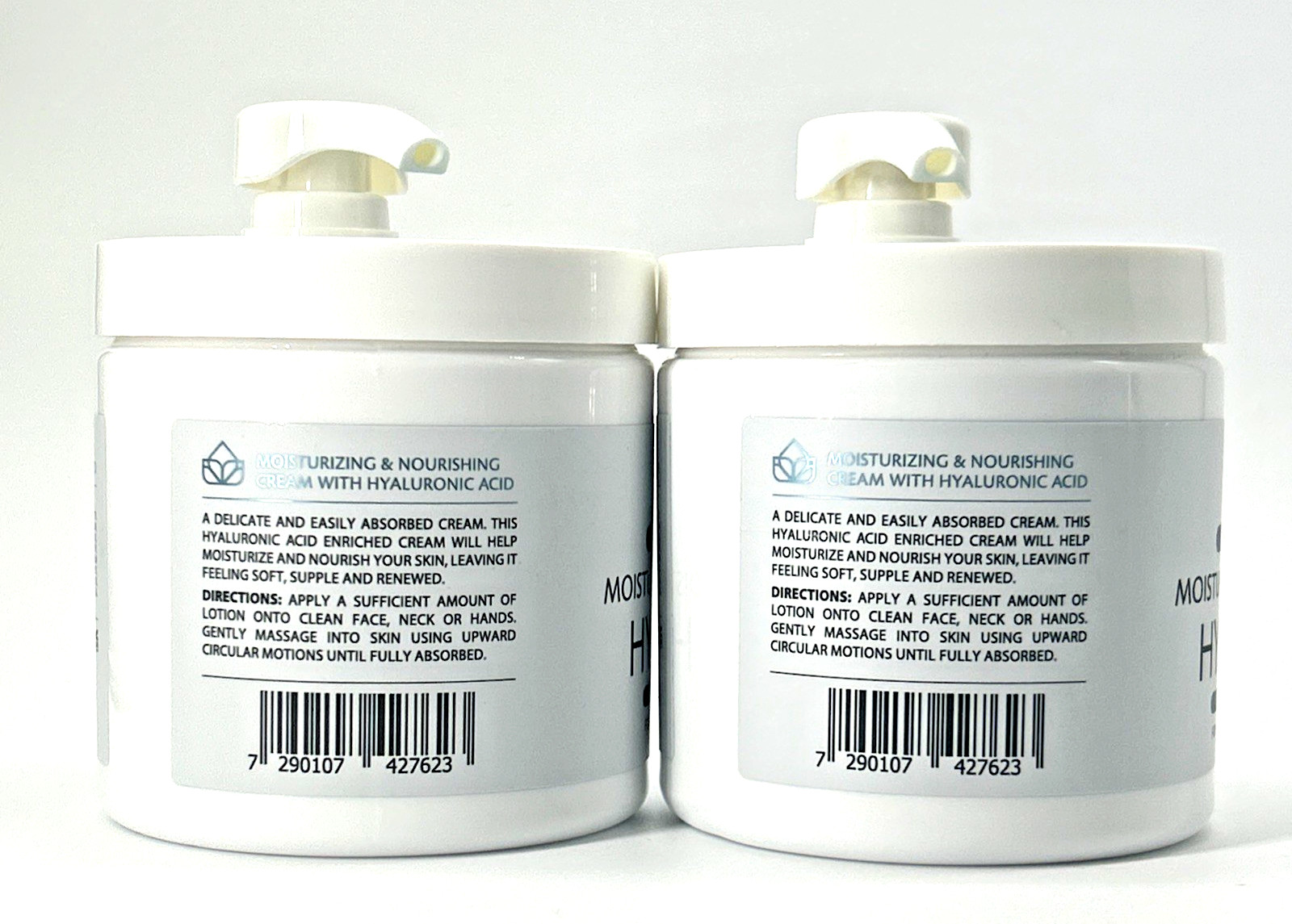 2 SkinCare Professional Size Hyaluronic Acid 3-in-1 Cream 16.9oz Face Neck Hands