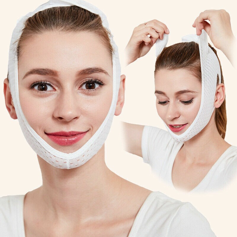 Nylon Fabric Slimming Face Mask Belt Anti Wrinkle Bandage Lifting Cheek Band M
