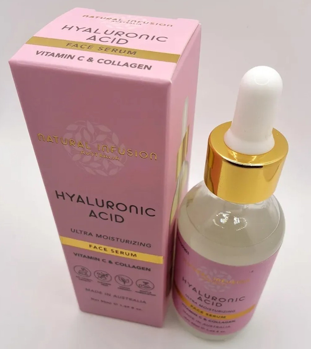 Natural Infusion Australia Hyaluronic Acid Vitamin C Collagen Face Serum 50ml