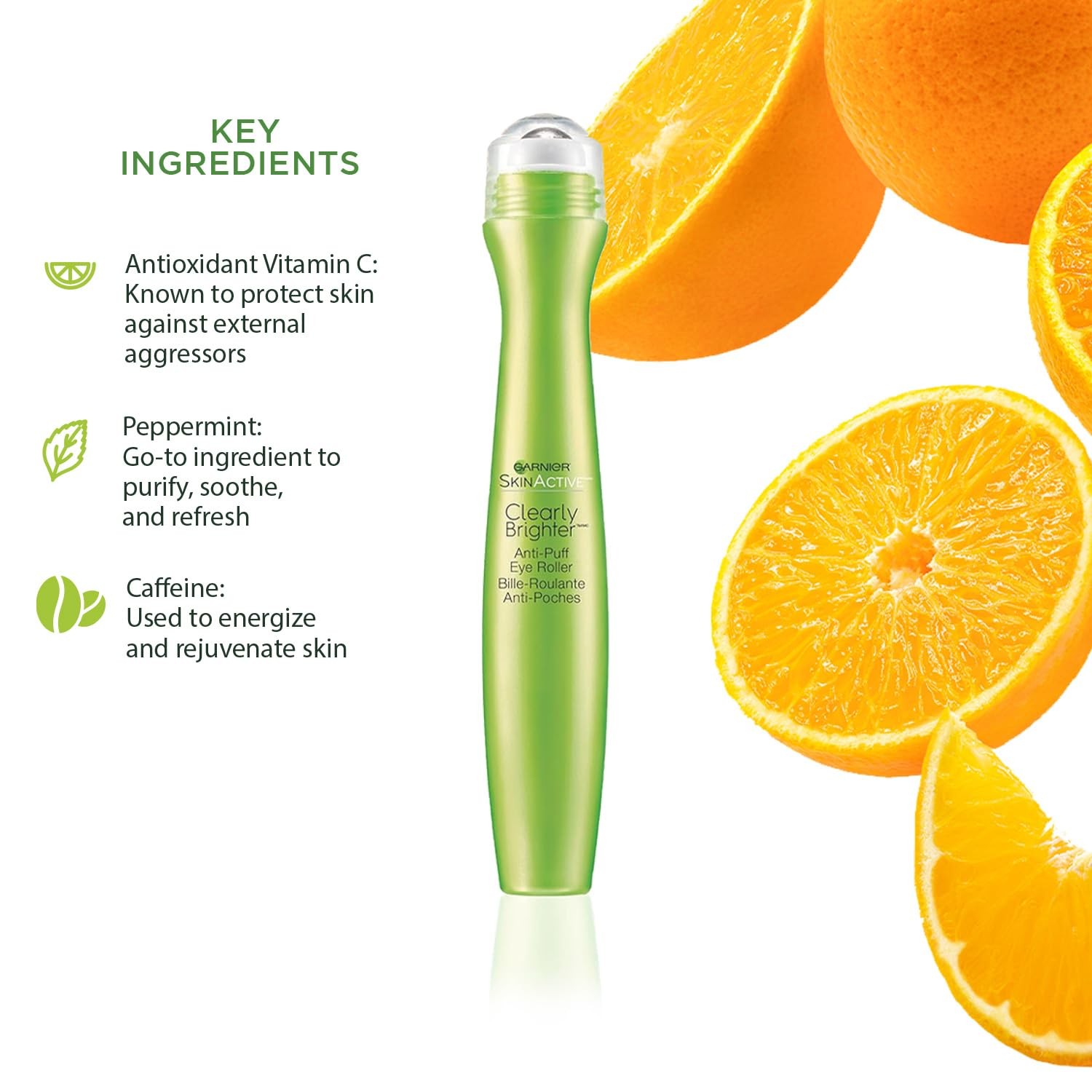 Garnier Clearly Brighter Anti-Puff Eye Roller,, 0.5 Fl Oz