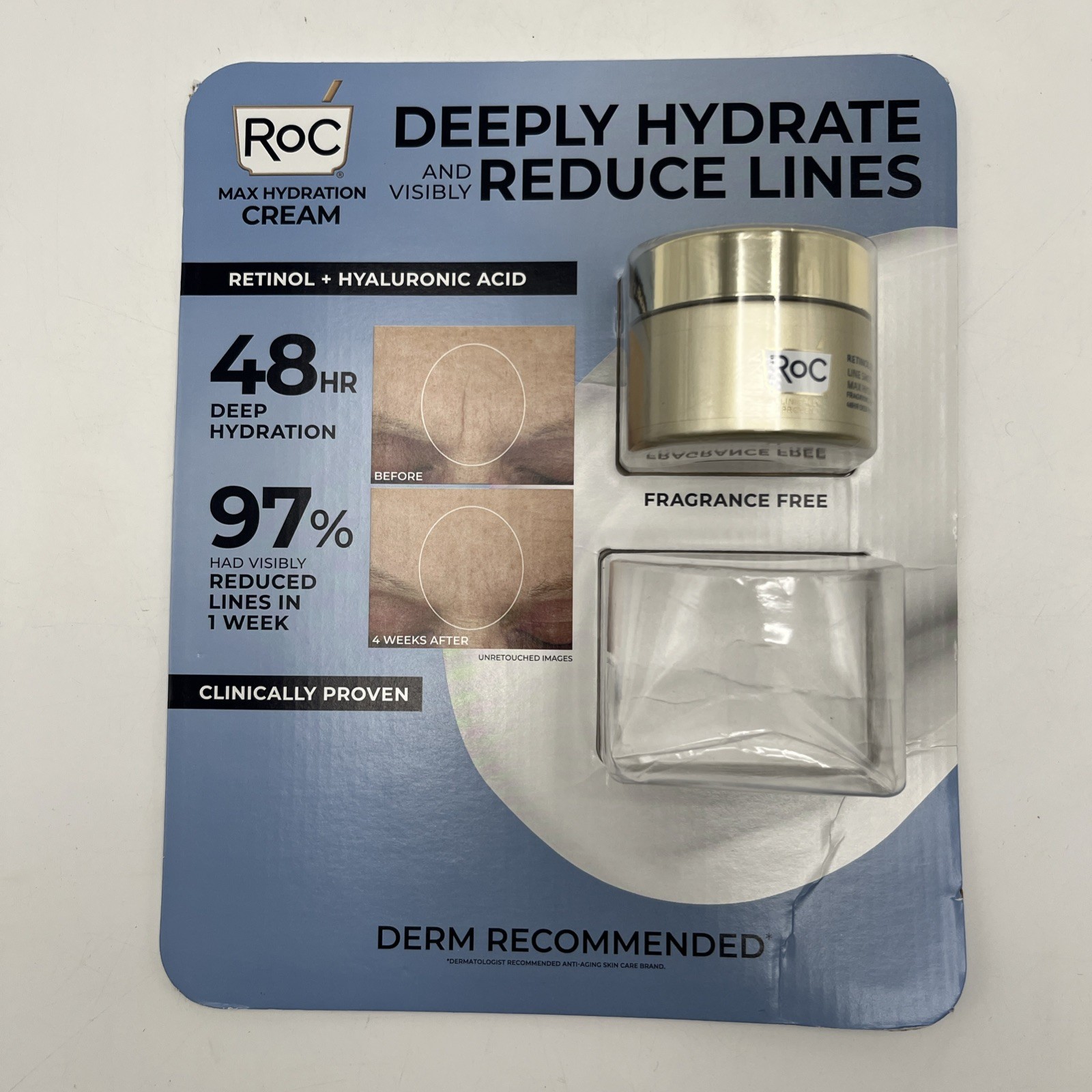RoC Max Hydration Cream 1.72 fl oz (1612795) – – Open Box-Individually Packed
