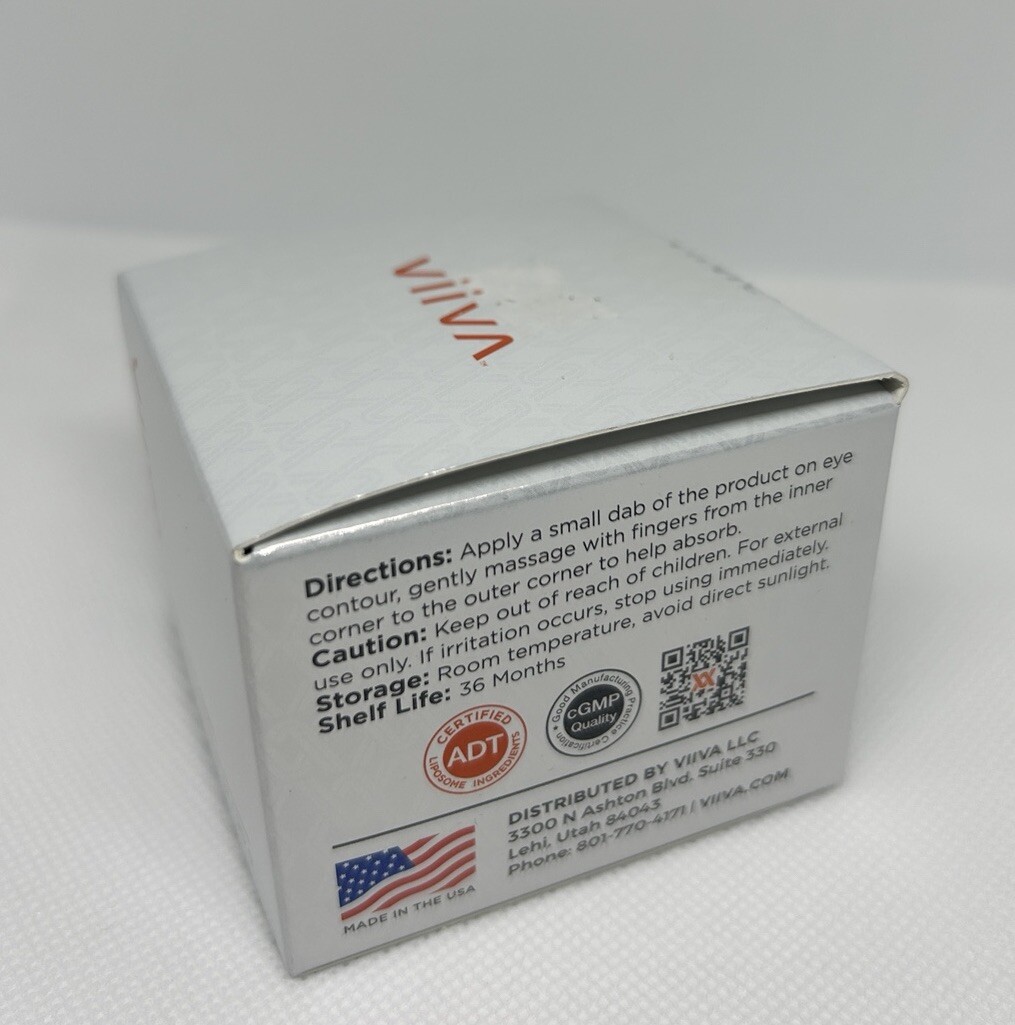 VIIVA Firming Eye Cream ADT CERTIFIED 0.7 oz SEALED ADT certified 20gm Brand New