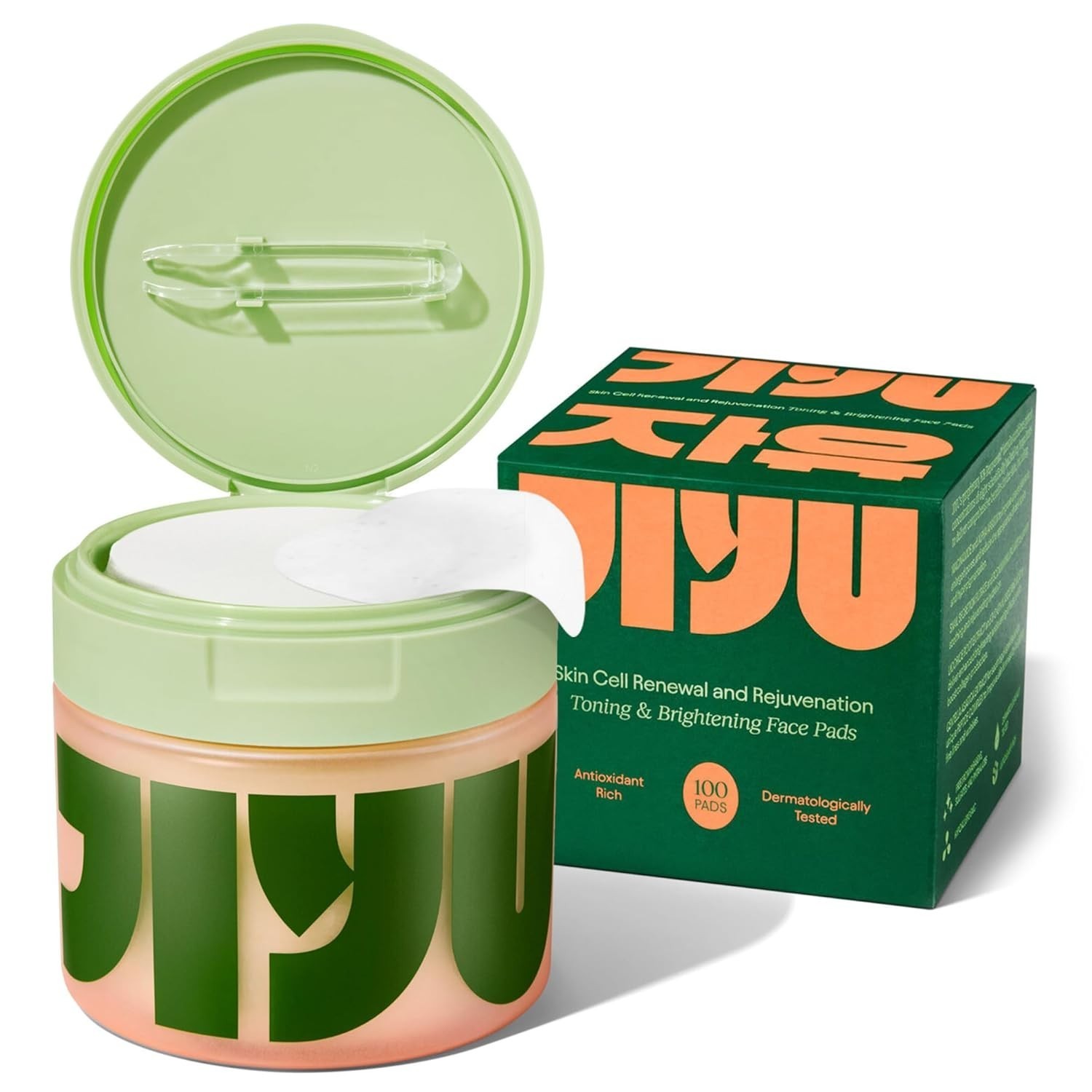 HOT-JIYU -Toning Polish Pads – Korean Skincare for Dark Spots, Wrinkles & Dull S