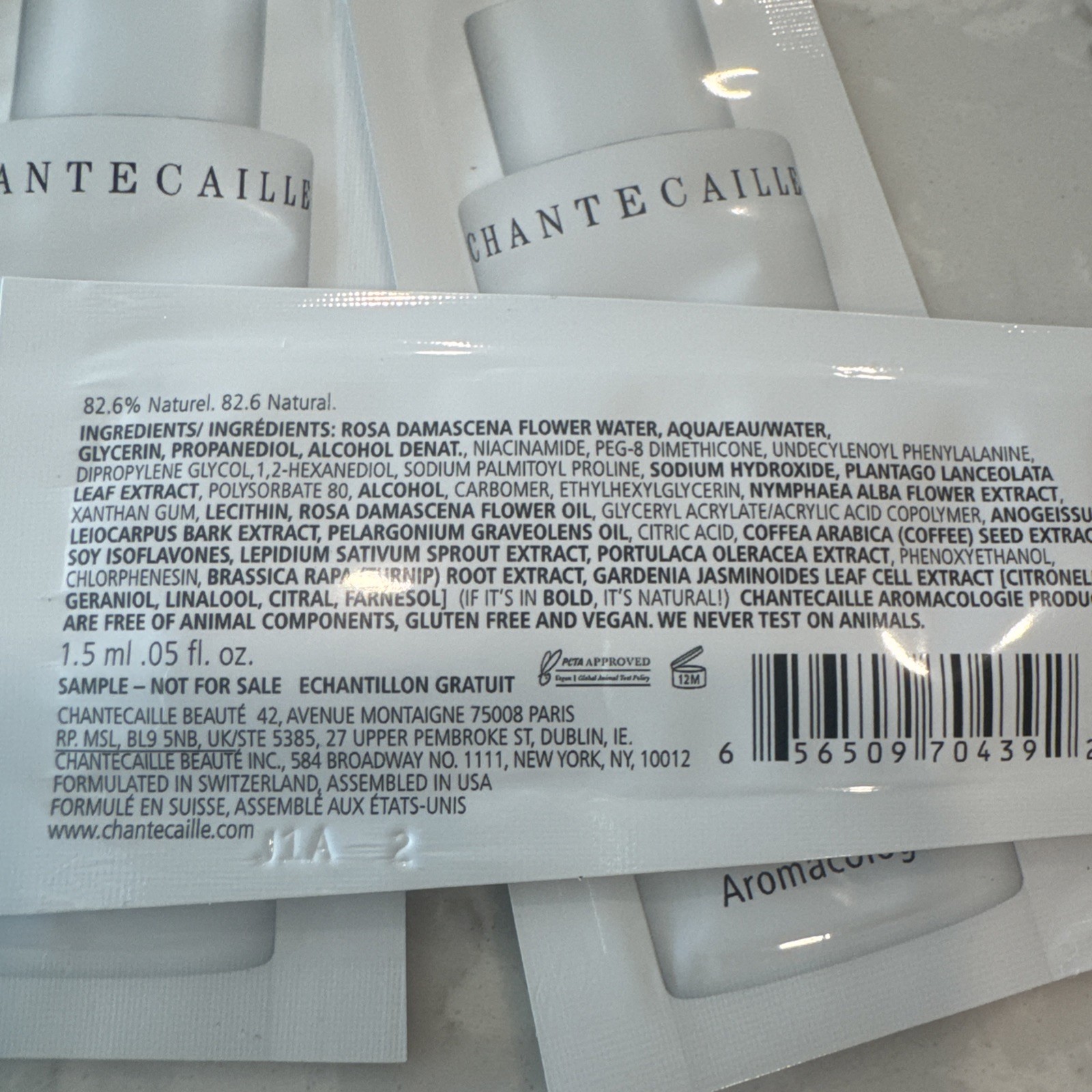 5 Chantecaille Blanc Gardenia BRIGHTENING ESSENCE samples 1.5mL / .05oz Ea RARE