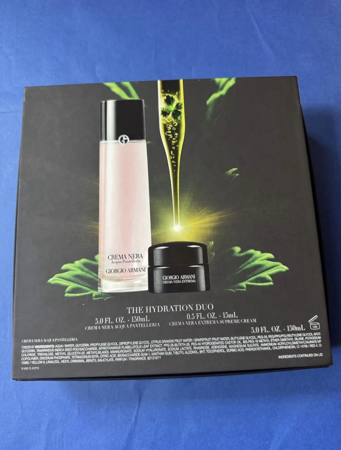 Giorgio Armani Crema Nera Hydration Duo Set, Fresh and Brand New, Value $300