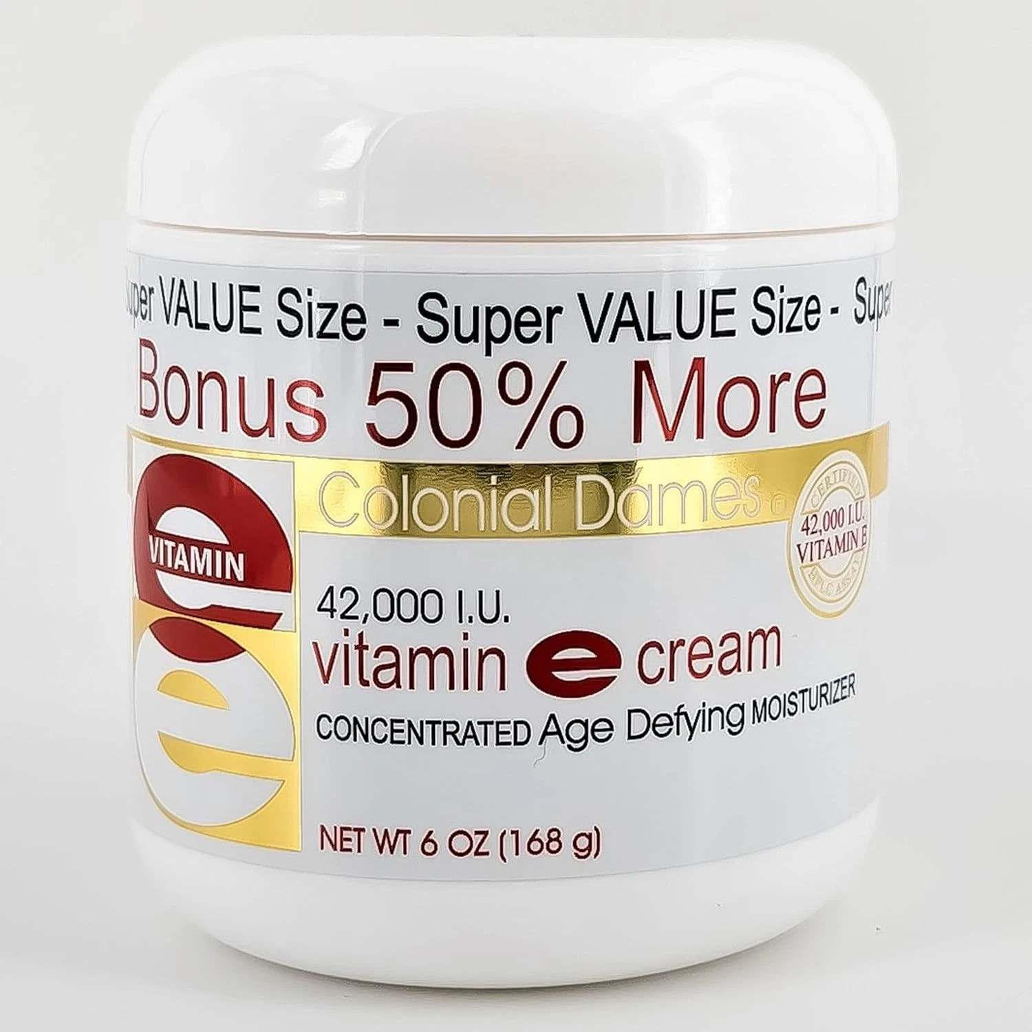 Colonial Dames Vitamin E Moisturizing Cream 42,000 IU Hydrate & Smooth Skin 6 oz