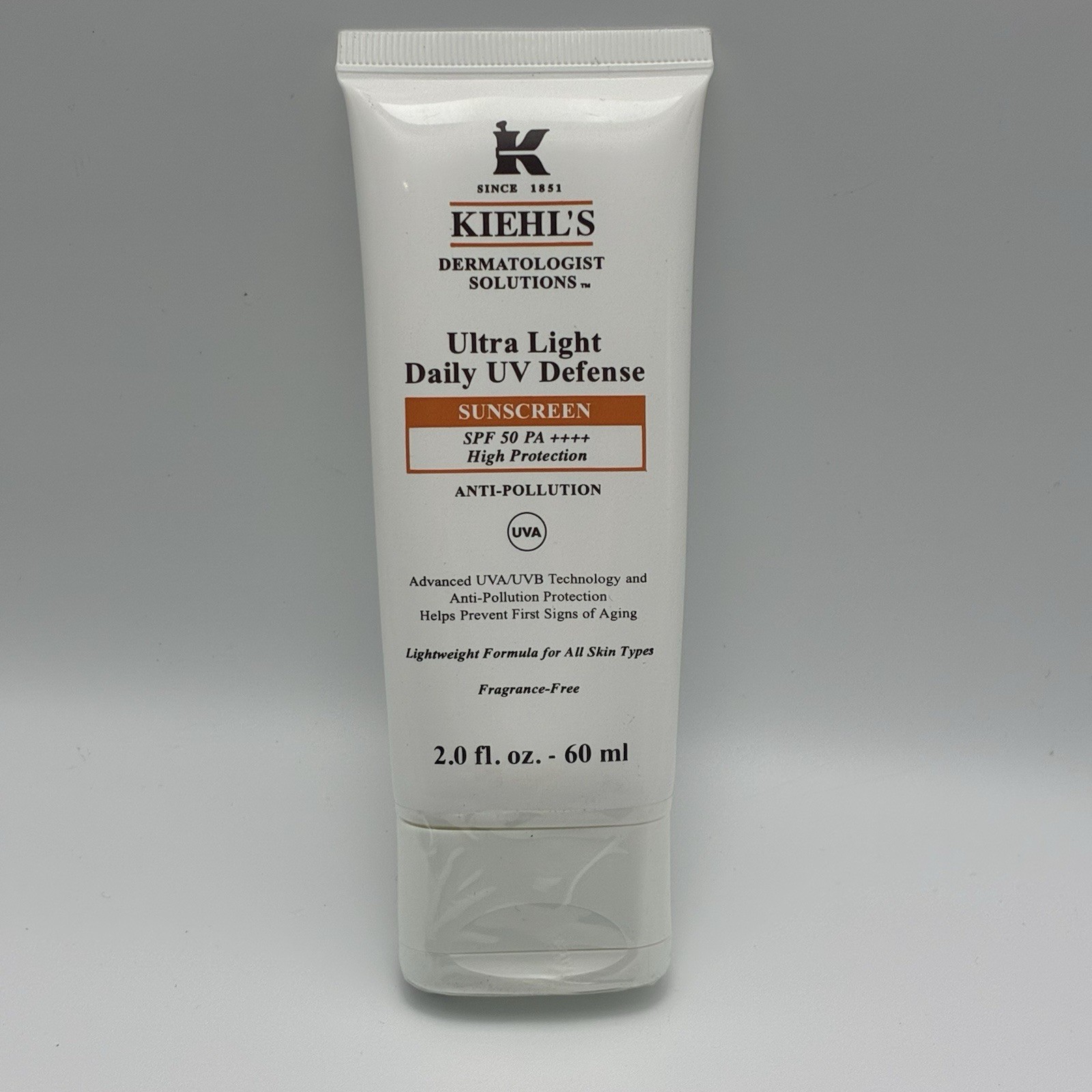 Kiehl’s Ultra Light Daily UV Defense SPF 50 PA++++ 2oz /60ml Anti-Pollution NEW