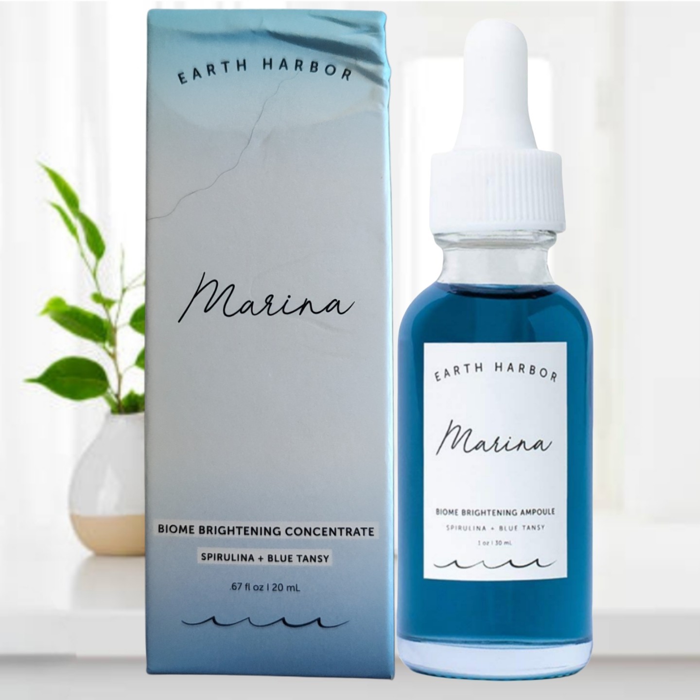 Earth Harbor Marina Biome Brightening Concentrate Face Serum Vegan Cruelty-Free