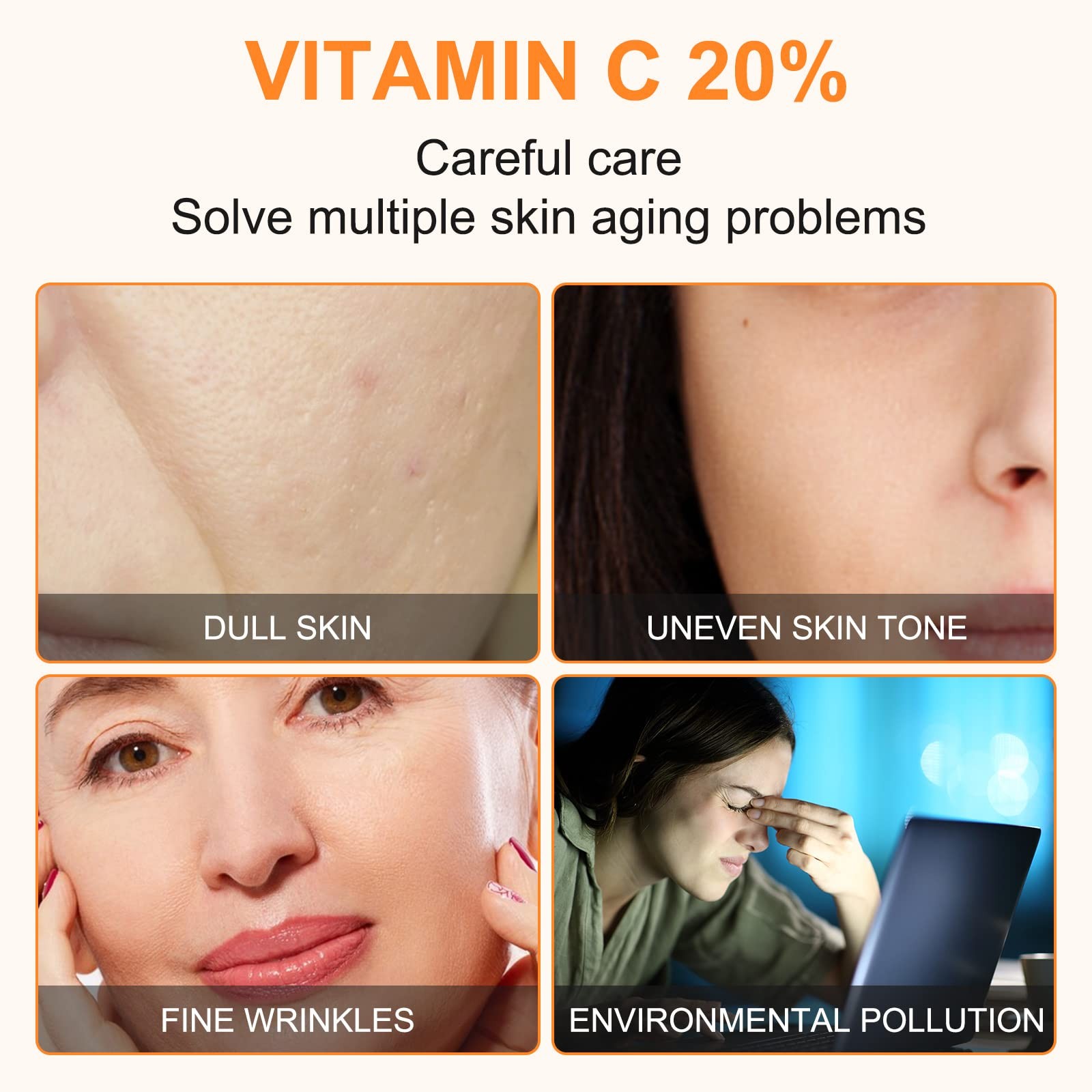 Premium 20% Vitamin C Serum For Face with Hyaluronic Acid, Retinol & Amino Ac…