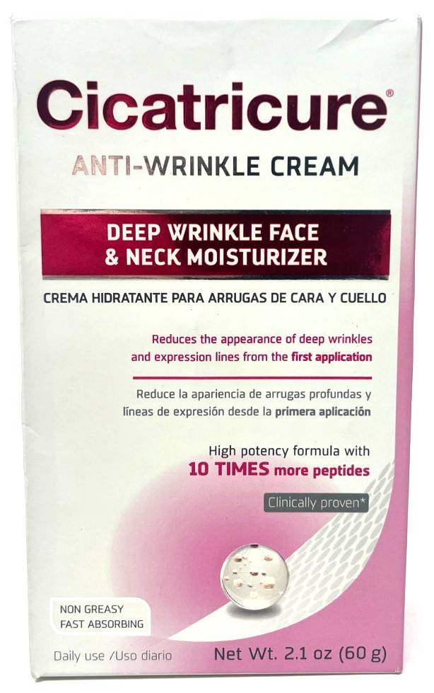 Cicatricure Anti-Wrinkle Cream Deep Wrinkle Face & Neck Moisturizer 2.1 oz Each