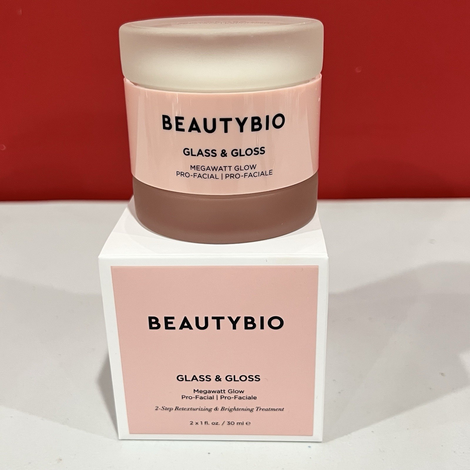 Beautybio Glass & Gloss Megawatt Glow Pro-Facial NEW! 2 x 1 fl. oz.