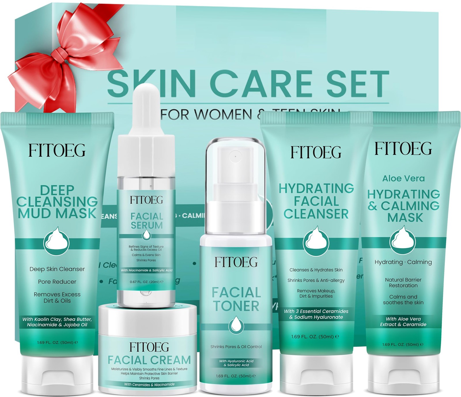 Skin Care Set for Teen Girls,Women Skincare Set,Hydrate,Oil Control,Pore Shri…